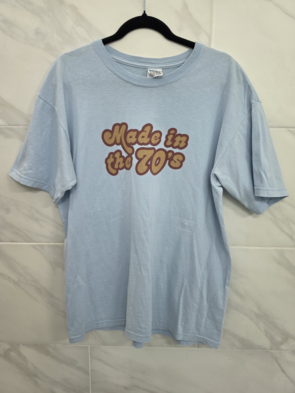 Gildan Light Blue 'Made in the 70's' Graphic Tee
